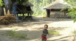 enfant Ethiopien, village pauvre